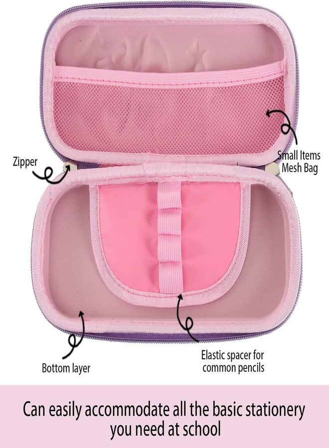 DAOME مقلمة يونيكورن ثلاثية الأبعاد من داومي، علبة أقلام لطيفة ذات سعة كبيرة، للبنات، علبة أدوات مكتبية ثلاثية الأبعاد، حقيبة أقلام وردية اللون، منظم، جيوب، حقيبة بسحاب، للأطفال والطلاب - قماش (غطاء قلم ثلاثي الأبعاد وردي اللون) - Image 3